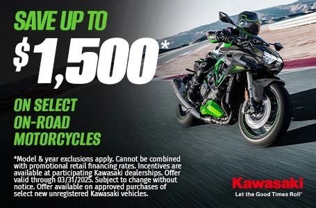 You are currently viewing SAVE UP TO $1,500* ON SELECT ON-ROAD MOTORCYCLES
