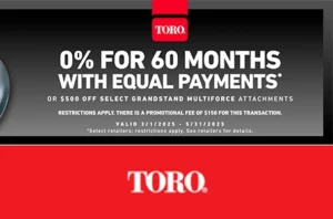 Read more about the article 0% for 60 Months – Residential Lawn Mowers