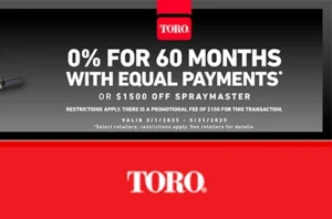 Read more about the article 0% for 60 Months – Residential Lawn Mowers