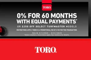 Read more about the article 0% for 60 Months – Residential Lawn Mowers