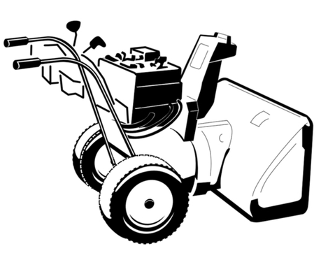 Single-stage snowblower illustration
