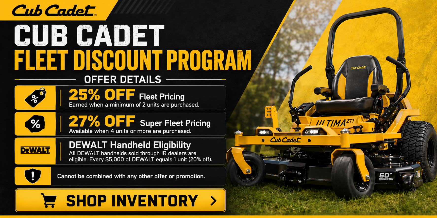 Cub Cadet Fleet Discount Program