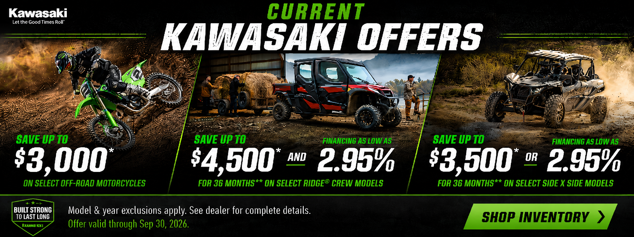 Current Kawasaki Offers