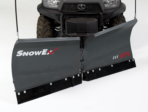 SnowEx plow wing attachment in windrowing position