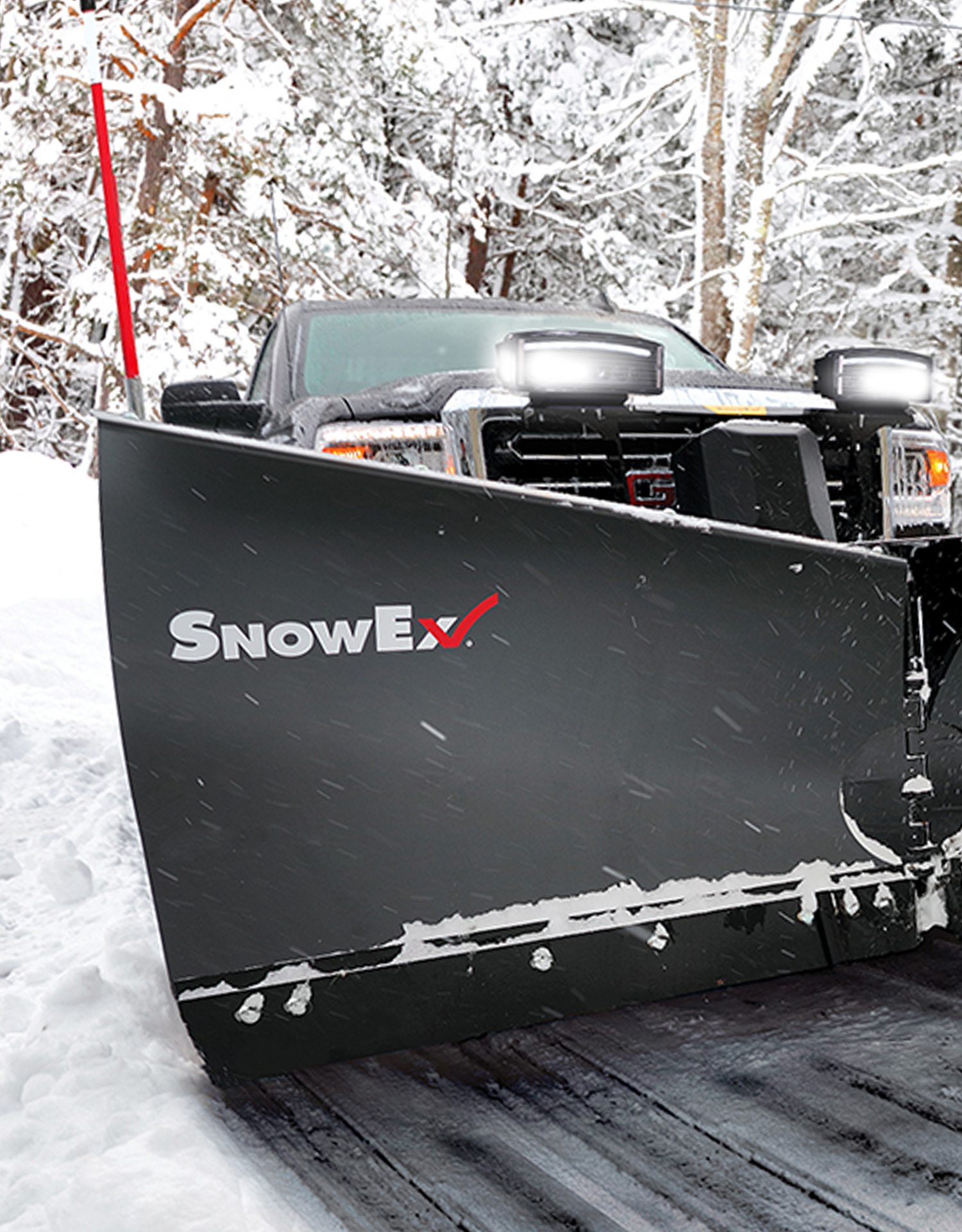SnowEx snow plow on truck