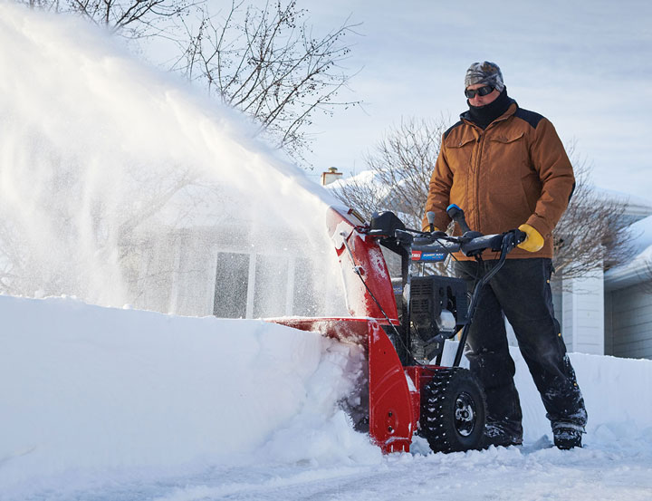 Toro snow blower in action