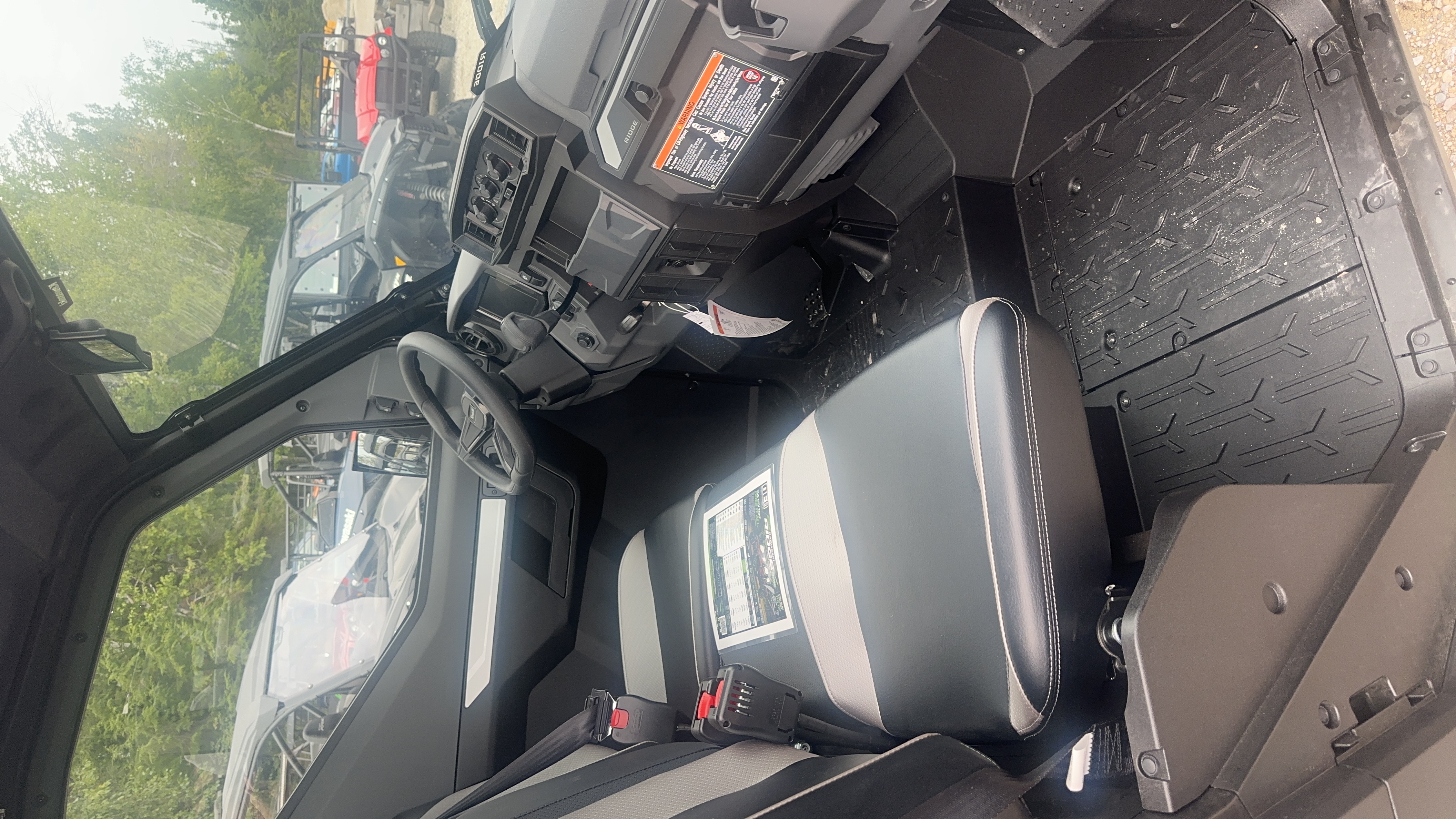2026 Kawasaki Ridge HVAC Metallic Bluish Gray w/ Side view mirrors UTV