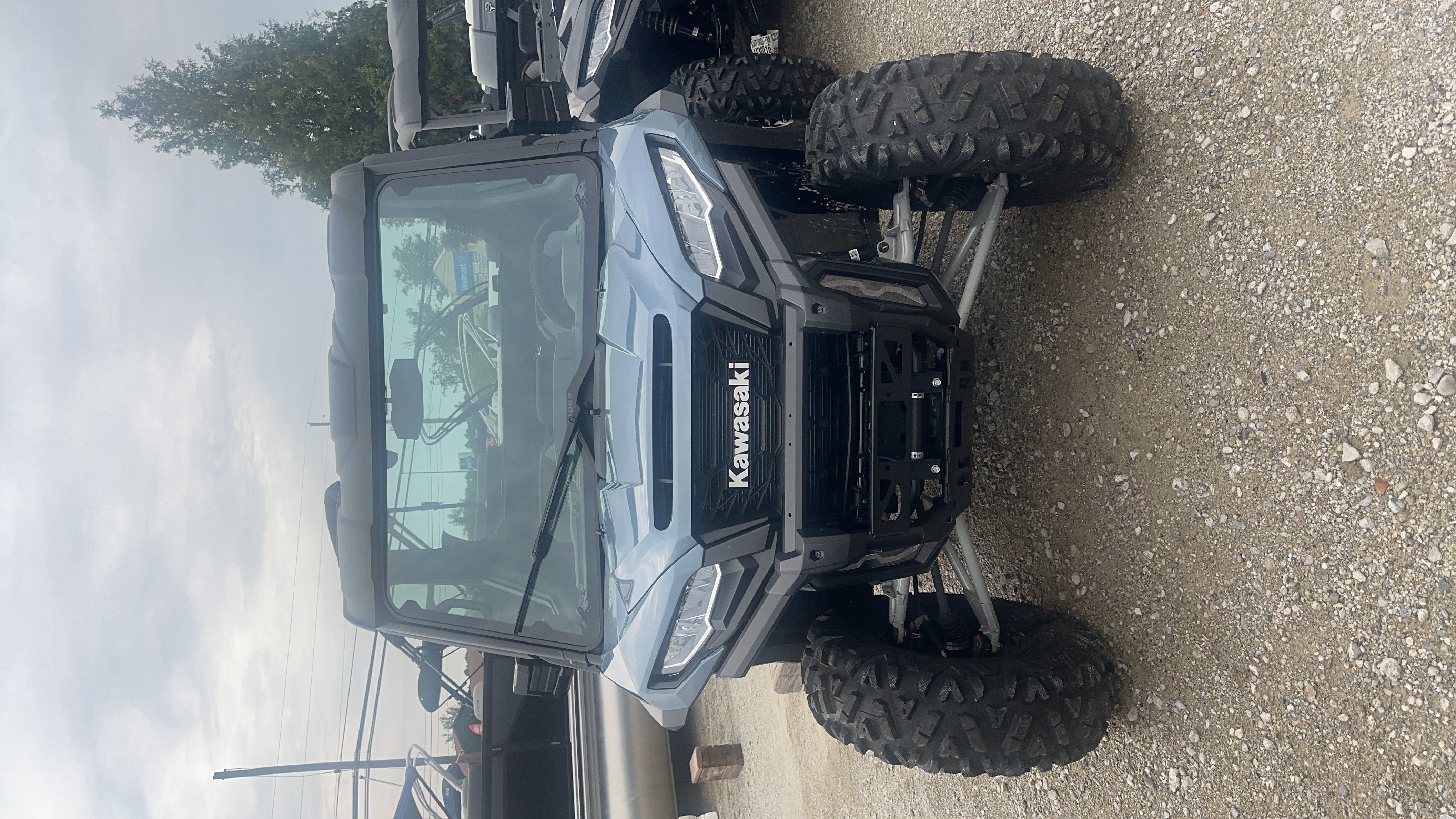 2026 Kawasaki Ridge HVAC Metallic Bluish Gray w/ Side view mirrors UTV