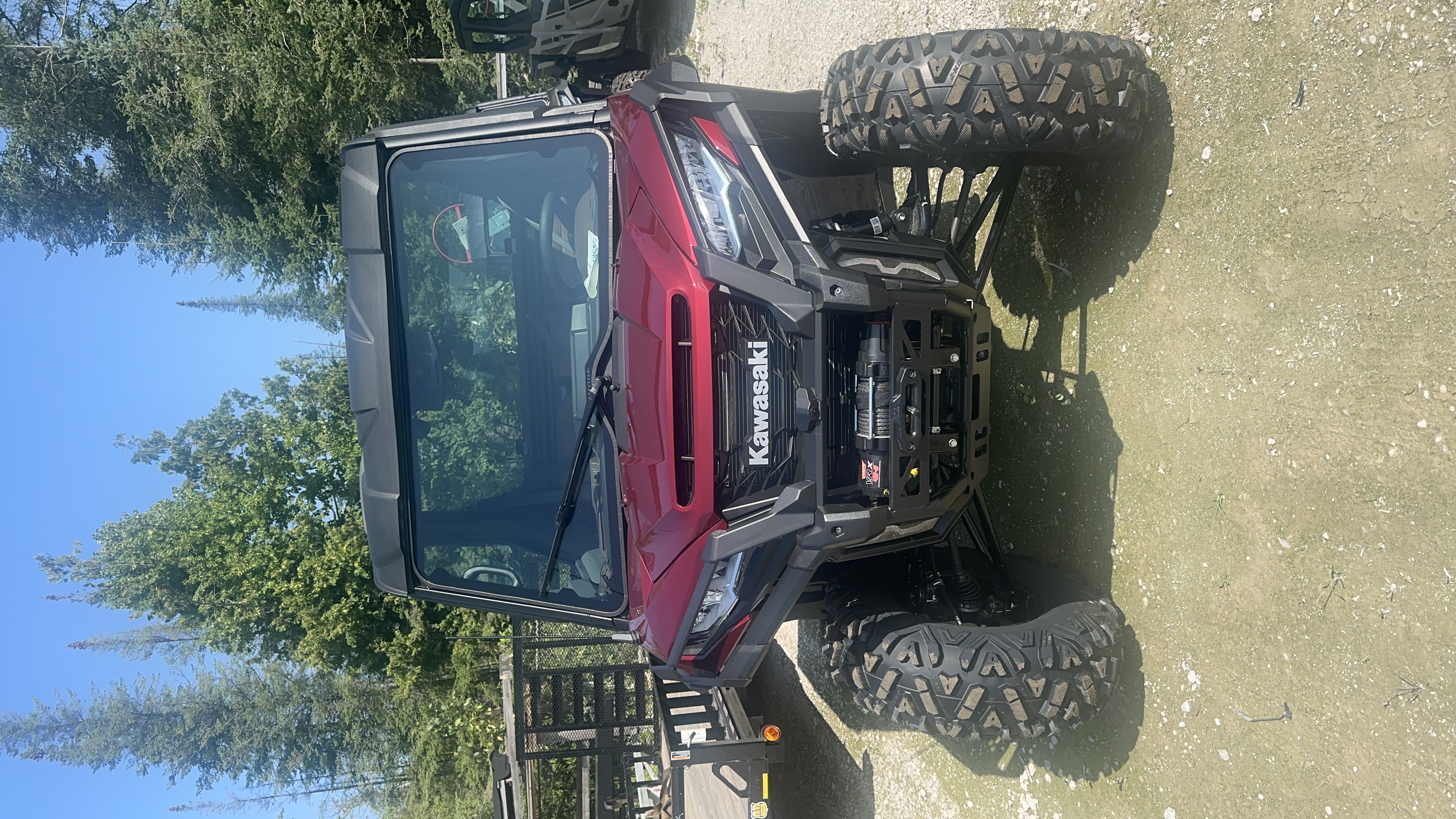 2026 Kawasaki Ridge Platinum Ranch Edition HVAC Metallic Deep Red/Ebony UTV