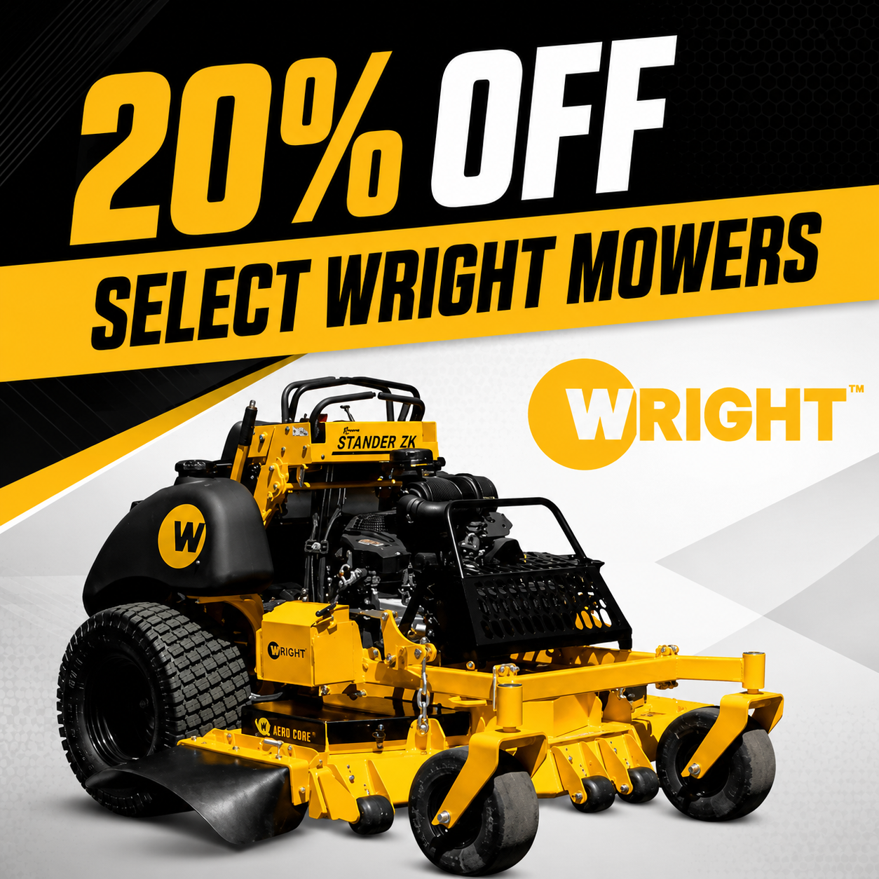 20% Off Select Wright Mowers