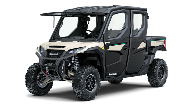 2027 Kawasaki Ridge Crew HVAC Metallic Matte Whittish Beige/Flat Ebony UTV